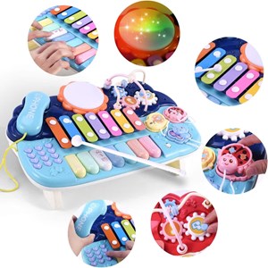 اسباب بازی پیانو 6 کاره موزیکال و چراغدار آموزشی Electric Musical Piano Toy_اسباب بازی نوزادی